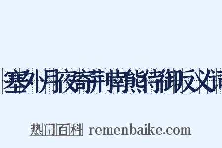 塞外月夜寄荆南熊侍御反义词是什么意思的图片